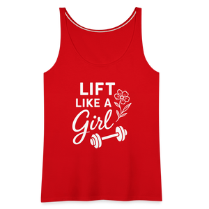 Lift Like a Girl Tank Top - red