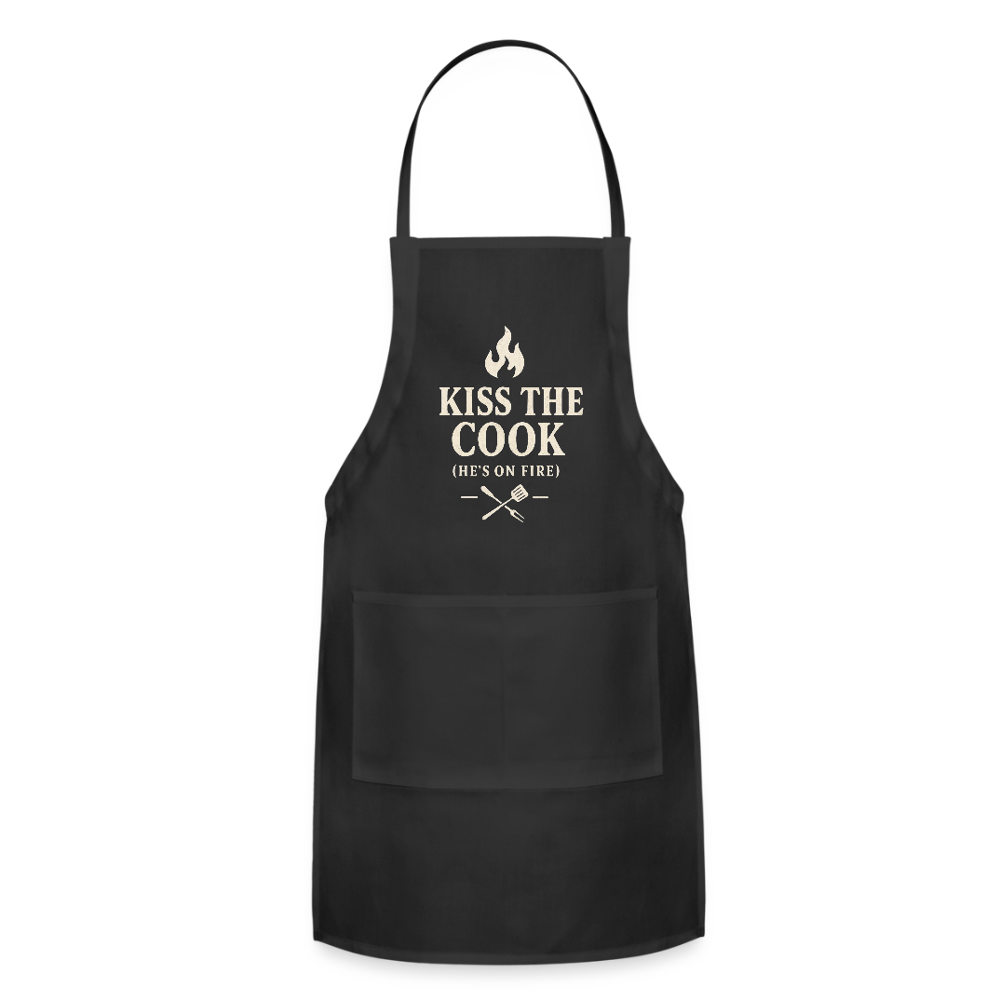 Kiss the Cook (He’s on Fire) Apron - black