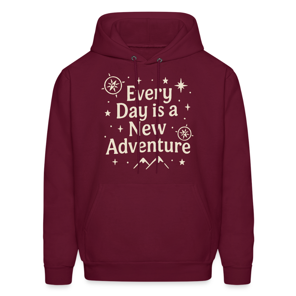 Every Day is a New Adventure Hoodie - burgundy