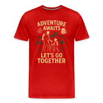 Adventure Awaits, Let’s Go Together T-shirt - Family Adventure Shirt - red