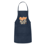 Baking My Heart Out" Apron - navy