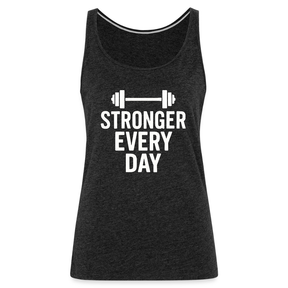 Stronger Every Day Tank Top - charcoal grey