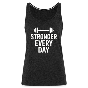 Stronger Every Day Tank Top - charcoal grey