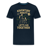 Adventure Awaits, Let’s Go Together T-shirt - Family Adventure Shirt - deep navy