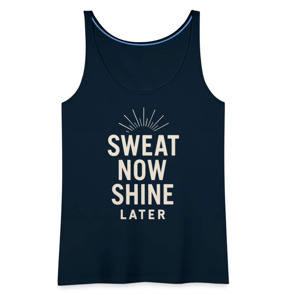 Sweat Now, Shine Later Tank Top - deep navy