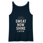 Sweat Now, Shine Later Tank Top - deep navy