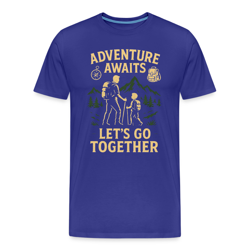 Adventure Awaits, Let’s Go Together T-shirt - Family Adventure Shirt - royal blue