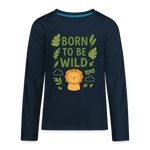 Born to Be Wild Kids Long Sleeve Tee - deep navy