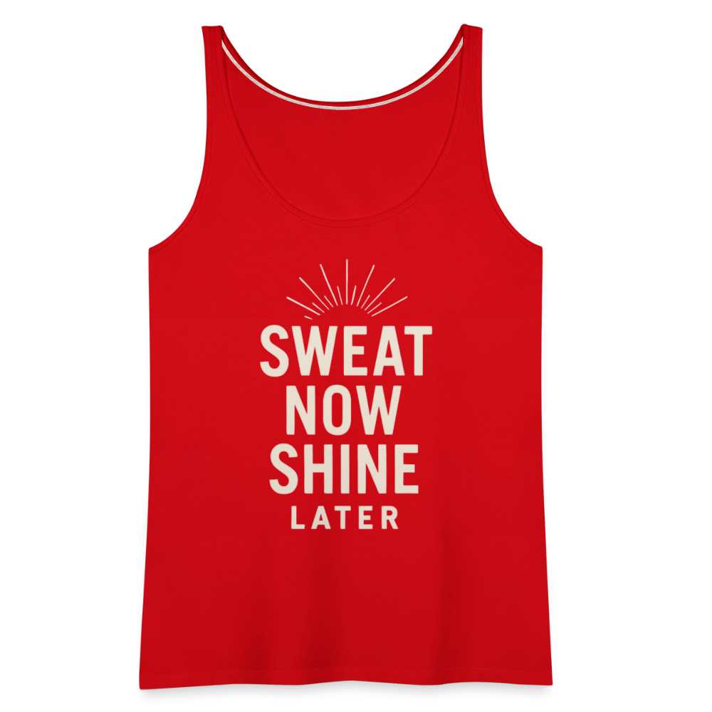 Sweat Now, Shine Later Tank Top - red