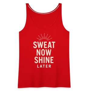 Sweat Now, Shine Later Tank Top - red