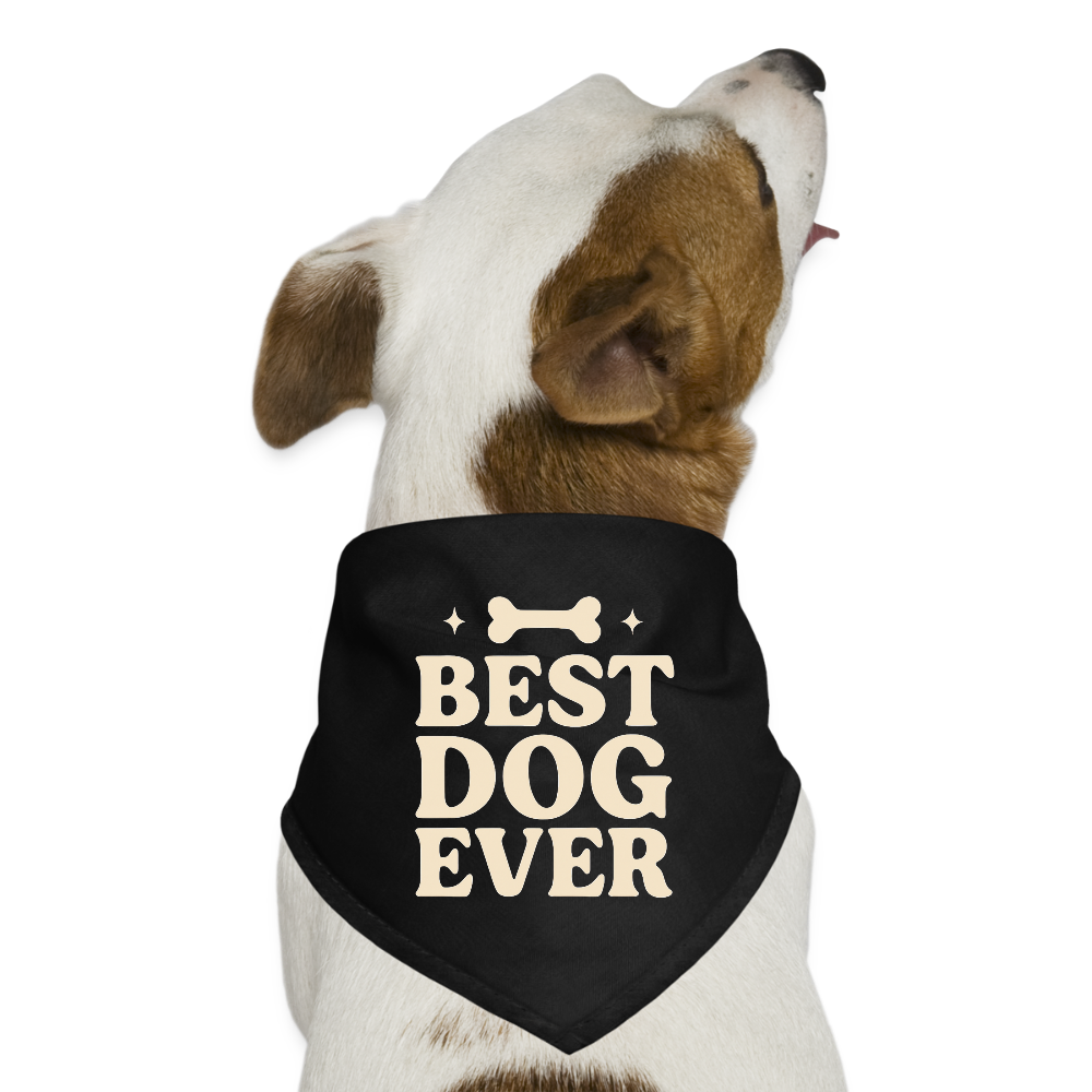 Best Dog Ever Dog Bandana - black