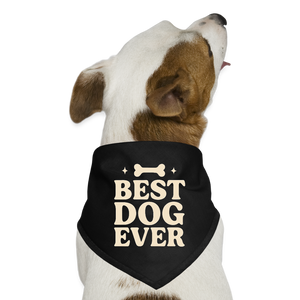 Best Dog Ever Dog Bandana - black