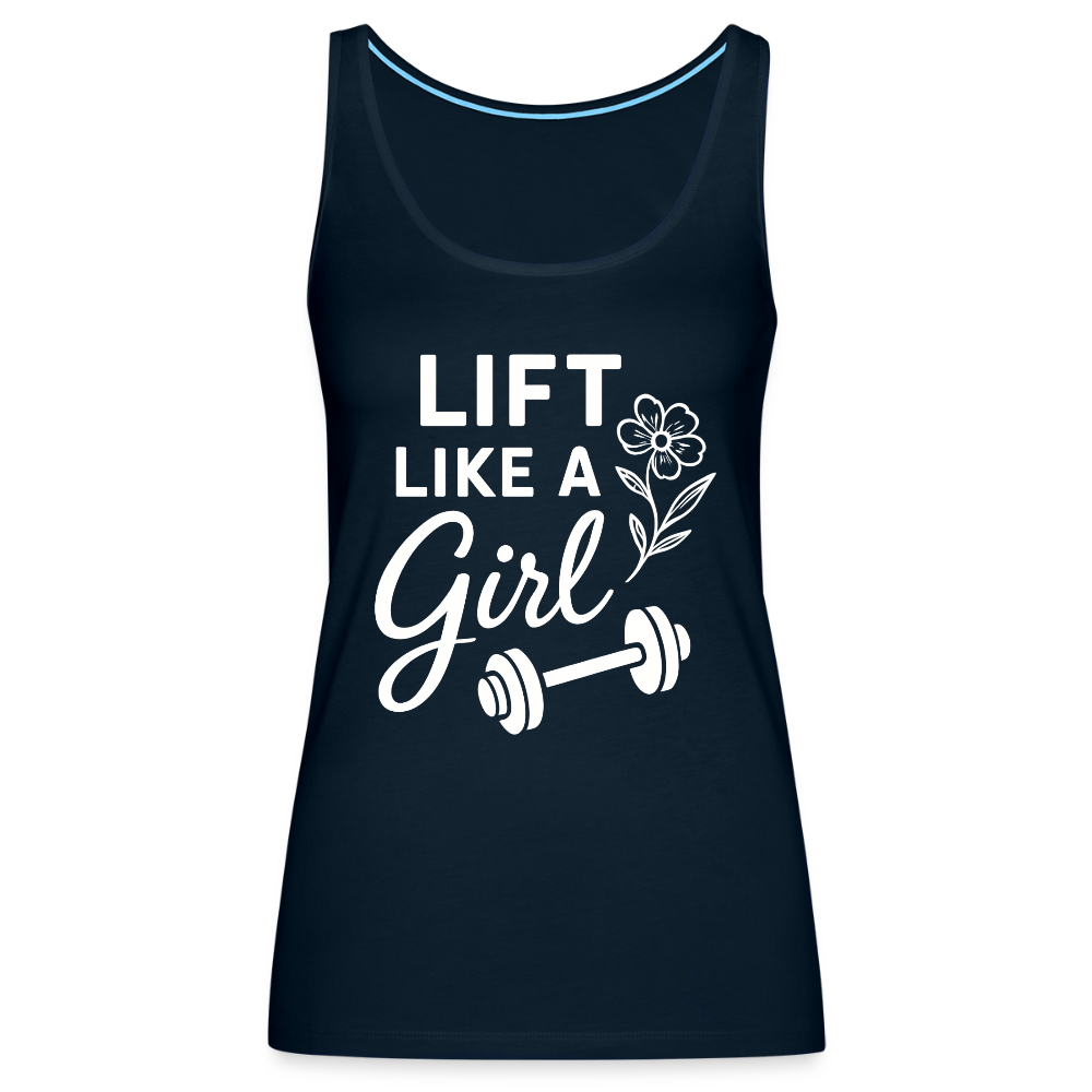 Lift Like a Girl Tank Top - deep navy