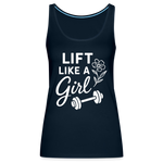 Lift Like a Girl Tank Top - deep navy