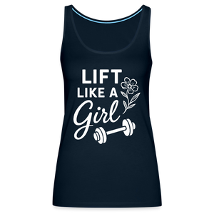 Lift Like a Girl Tank Top - deep navy