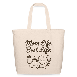 Mom Life, Best Life Tote Bag - natural
