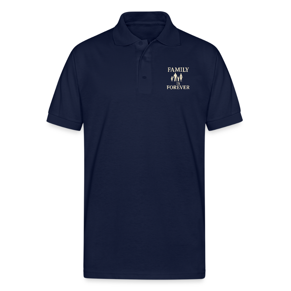 Family is Forever Polo T-shirt - navy