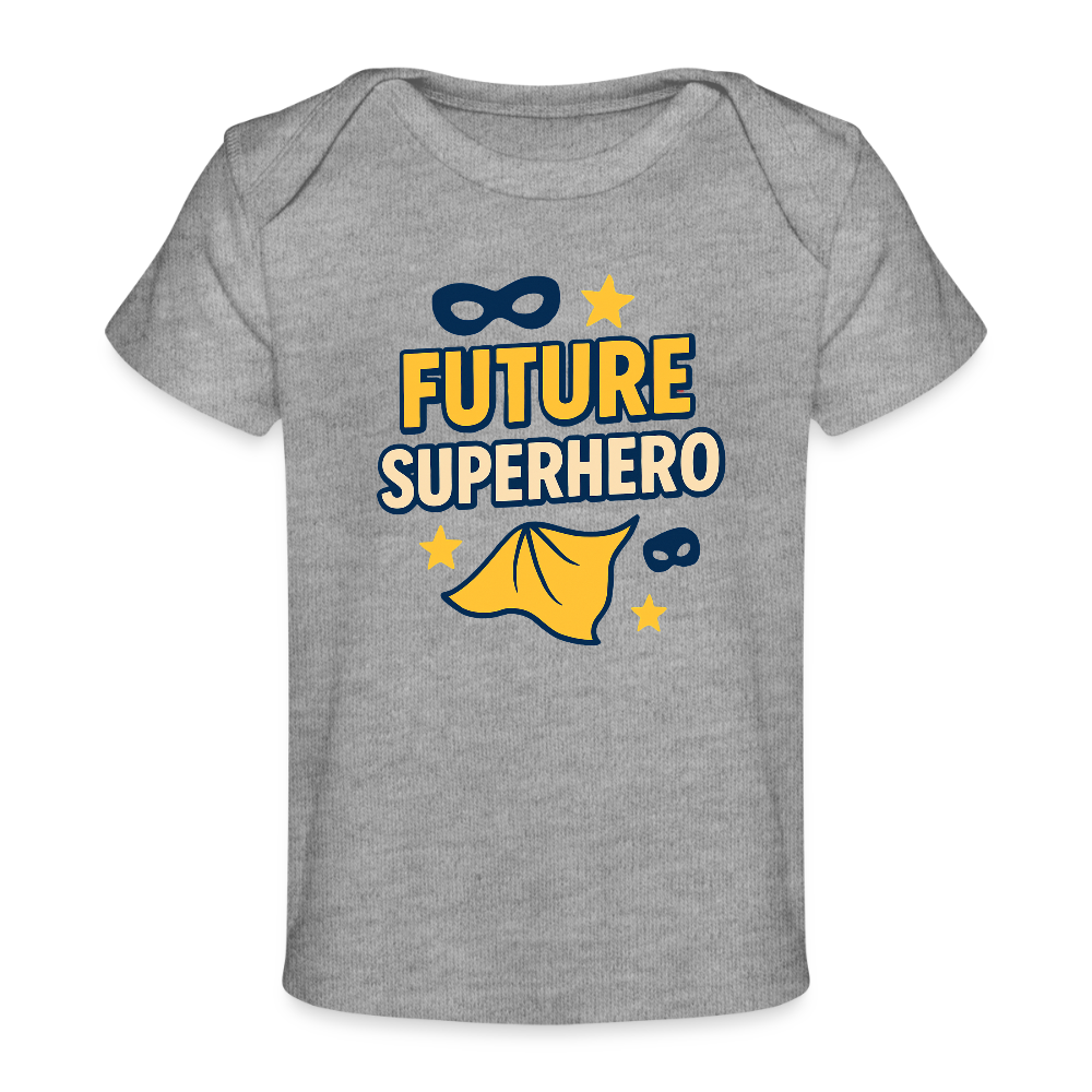 Future Superhero Baby Tee - heather grey