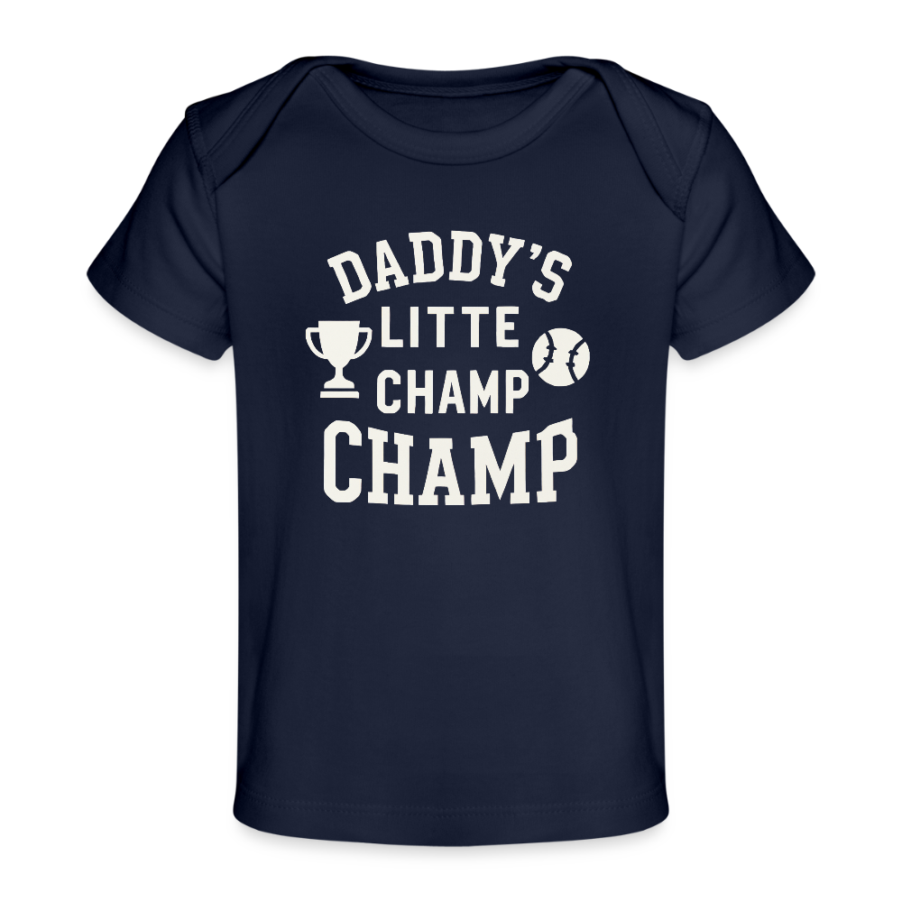 Daddy’s Little Champ Baby Tee - dark navy