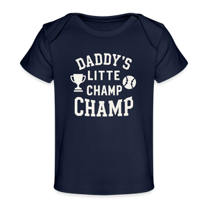 Daddy’s Little Champ Baby Tee - dark navy