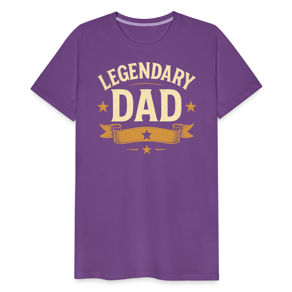Legendary Dad T-shirt - Vintage Father's Day Gift, Best Dad Shirt - purple