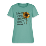 She is Strong, Fearless, Warm, Loving, Patient, Selfless, Mom Women’s T-shirt - aquatic