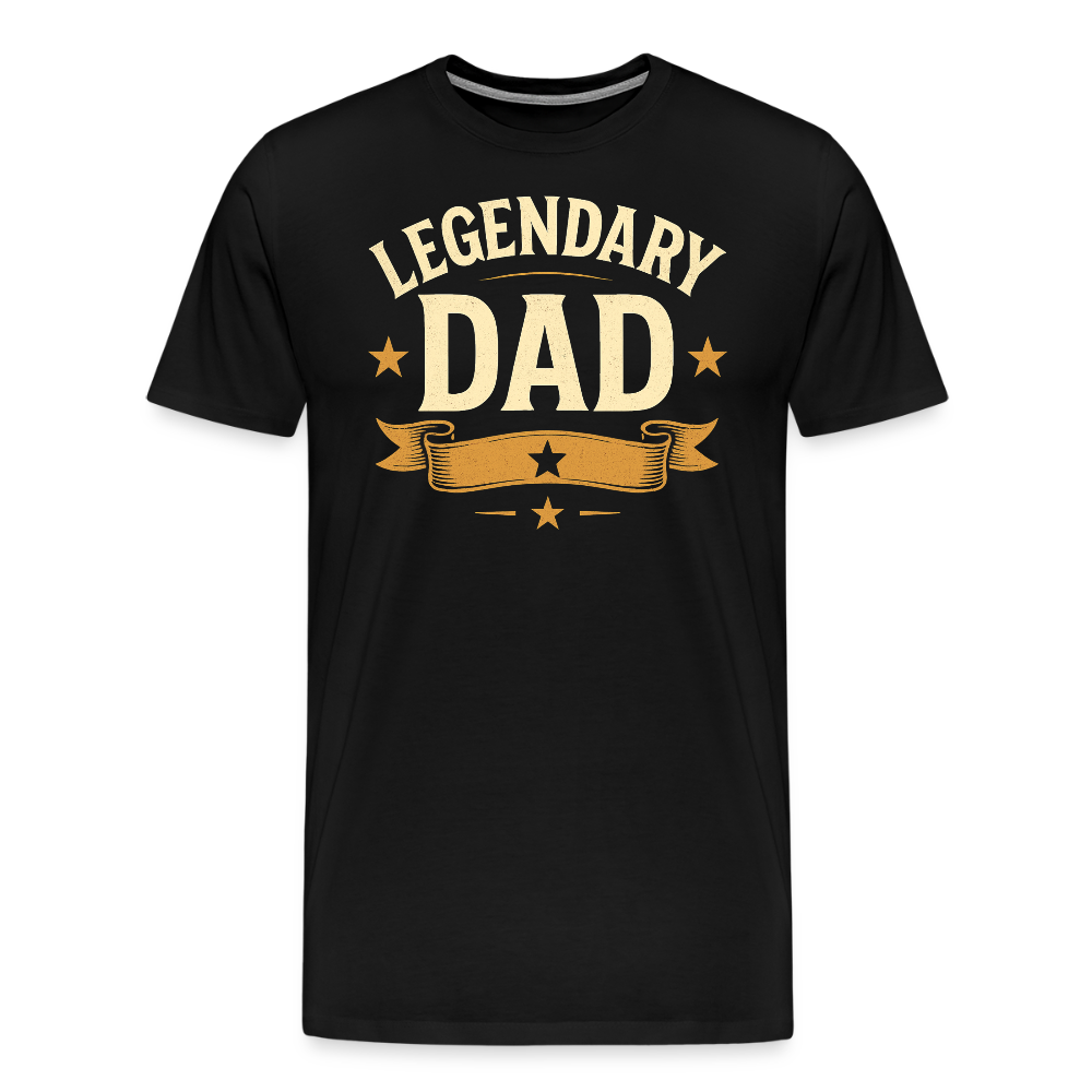 Legendary Dad T-shirt - Vintage Father's Day Gift, Best Dad Shirt - black