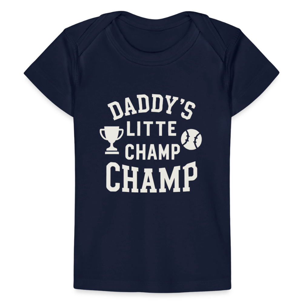 Daddy’s Little Champ Baby Tee - dark navy