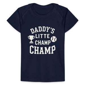 Daddy’s Little Champ Baby Tee - dark navy