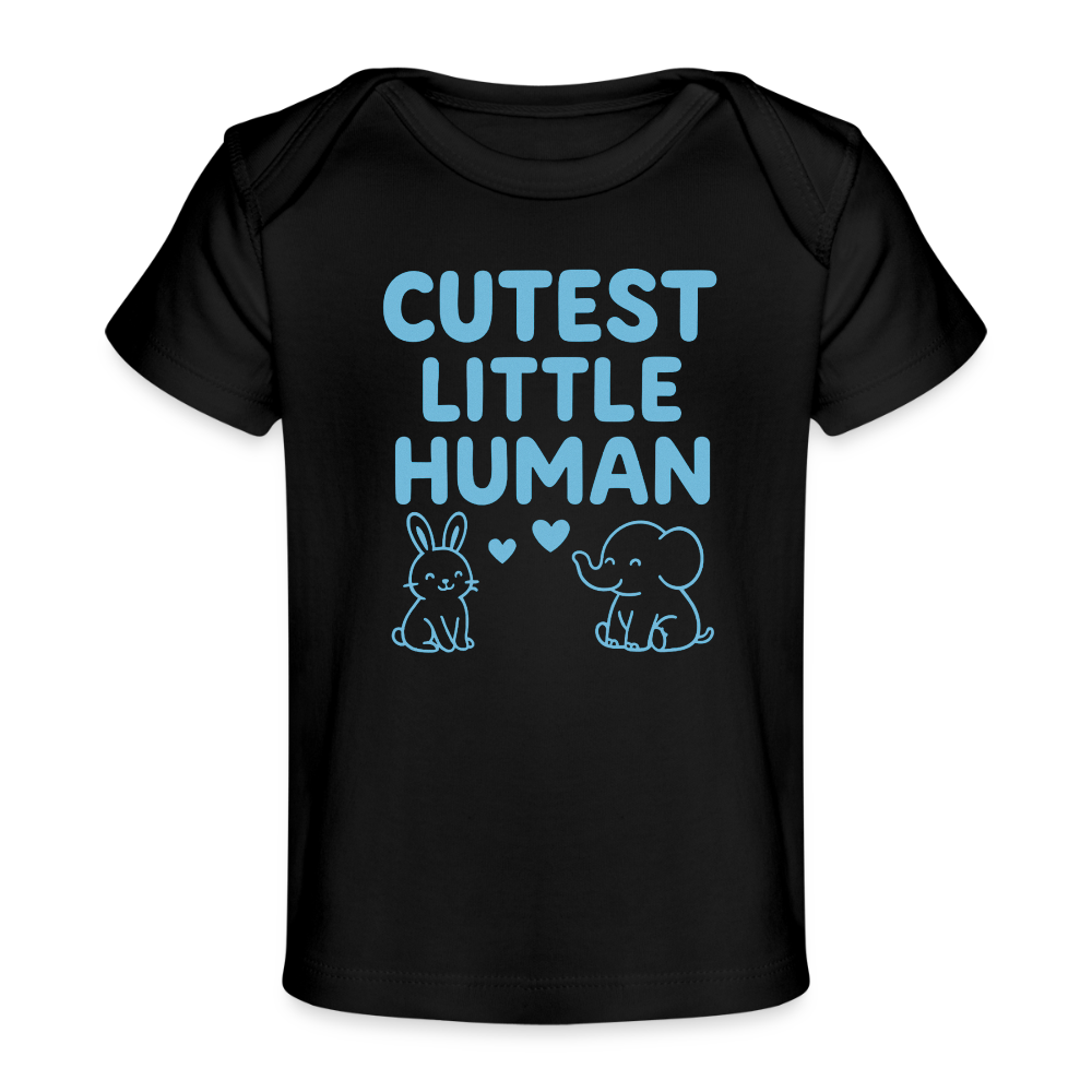 Cutest Little Human Baby Tee - black