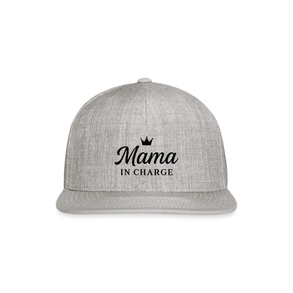 Mama in Charge Baseball Hat - heather gray