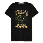 Adventure Awaits, Let’s Go Together T-shirt - Family Adventure Shirt - black