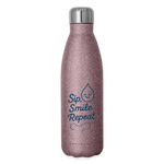 Sip, Smile, Repeat Mug Bottle - pink glitter