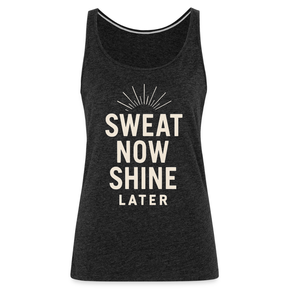 Sweat Now, Shine Later Tank Top - charcoal grey