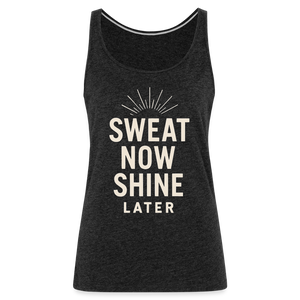 Sweat Now, Shine Later Tank Top - charcoal grey