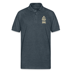 Best Dad in the World Polo T-shirt - deep heather