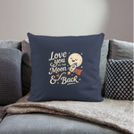 Love You to the Moon & Back Pillow Case - navy