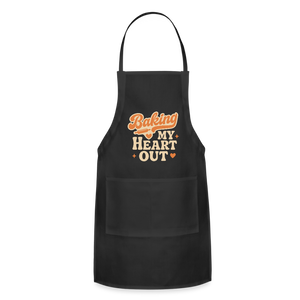 Baking My Heart Out" Apron - black