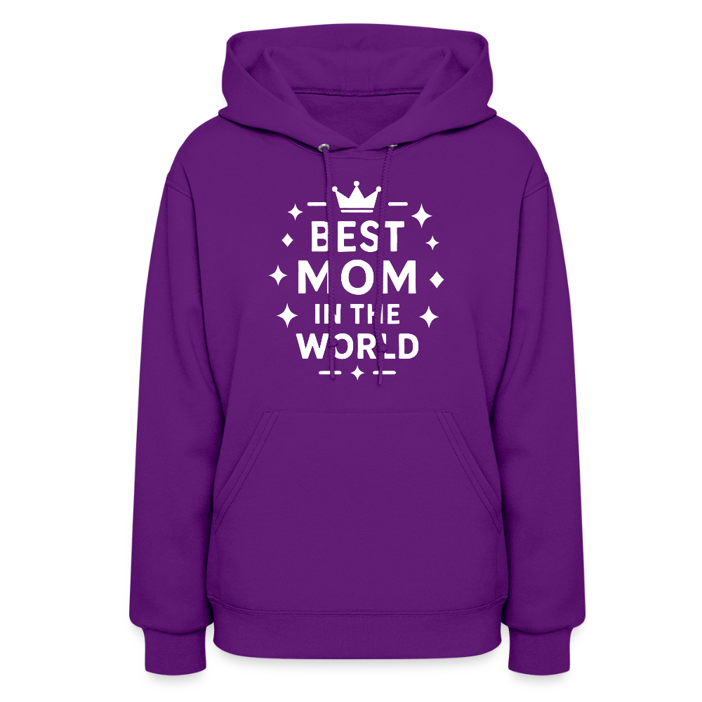 Best Mom in the World Hoodie - Perfect Mother’s Day Gift - purple