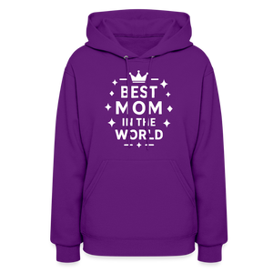 Best Mom in the World Hoodie - Perfect Mother’s Day Gift - purple