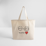 You + Me = Love Tote Bag - natural