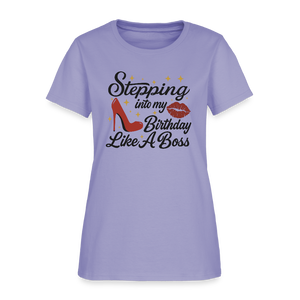 Stepping Into My Birthday Like A Boss Women’s T-shirt - lavender