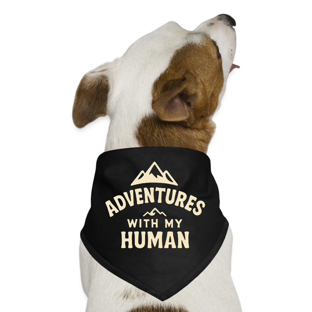 Adventures with My Human Dog Bandana - black