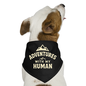 Adventures with My Human Dog Bandana - black