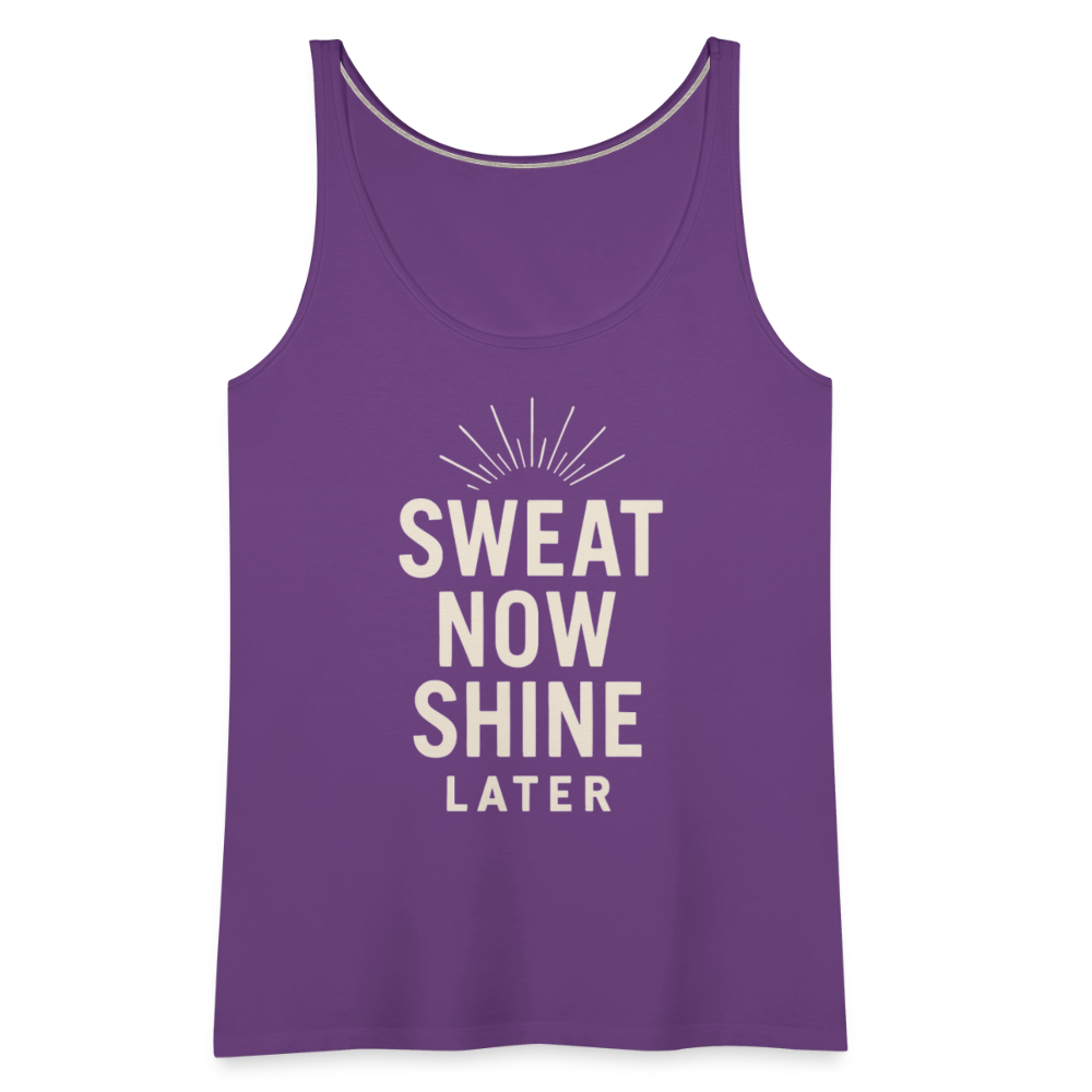 Sweat Now, Shine Later Tank Top - purple