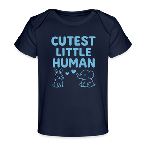 Cutest Little Human Baby Tee - dark navy