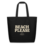 Beach Please Tote Bag - black