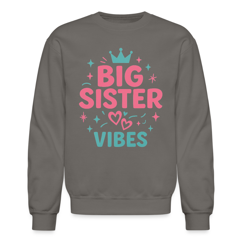 Big Sister Vibes Sweatshirt - asphalt gray