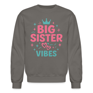 Big Sister Vibes Sweatshirt - asphalt gray