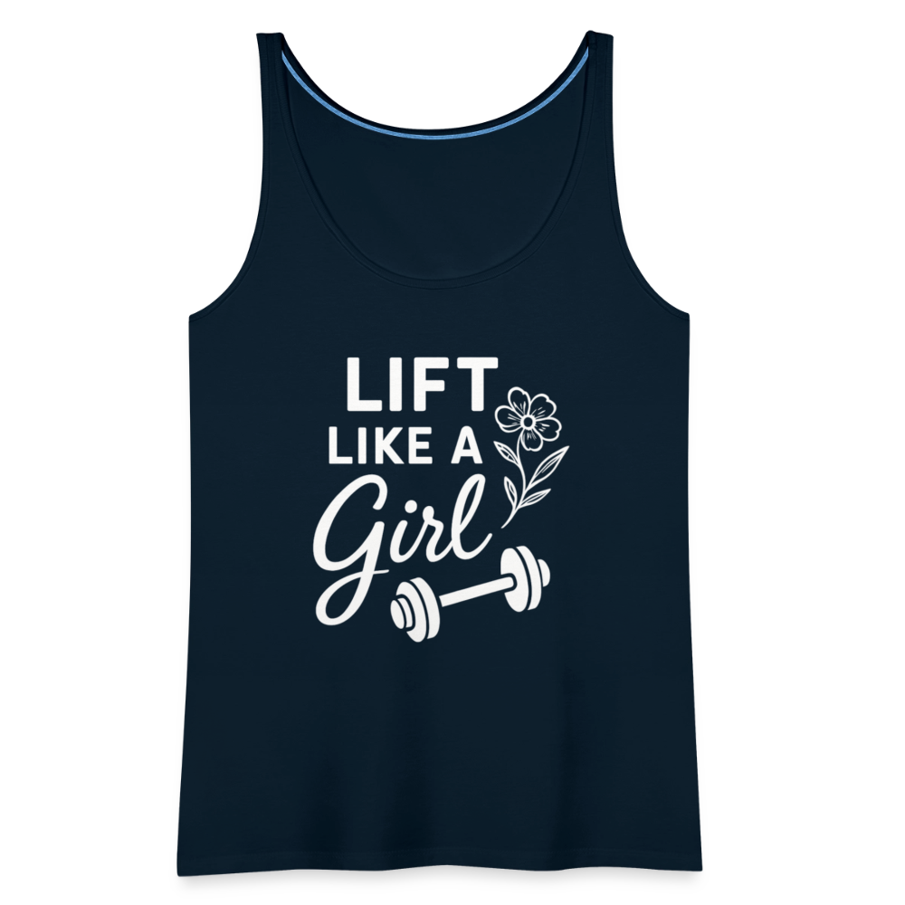 Lift Like a Girl Tank Top - deep navy